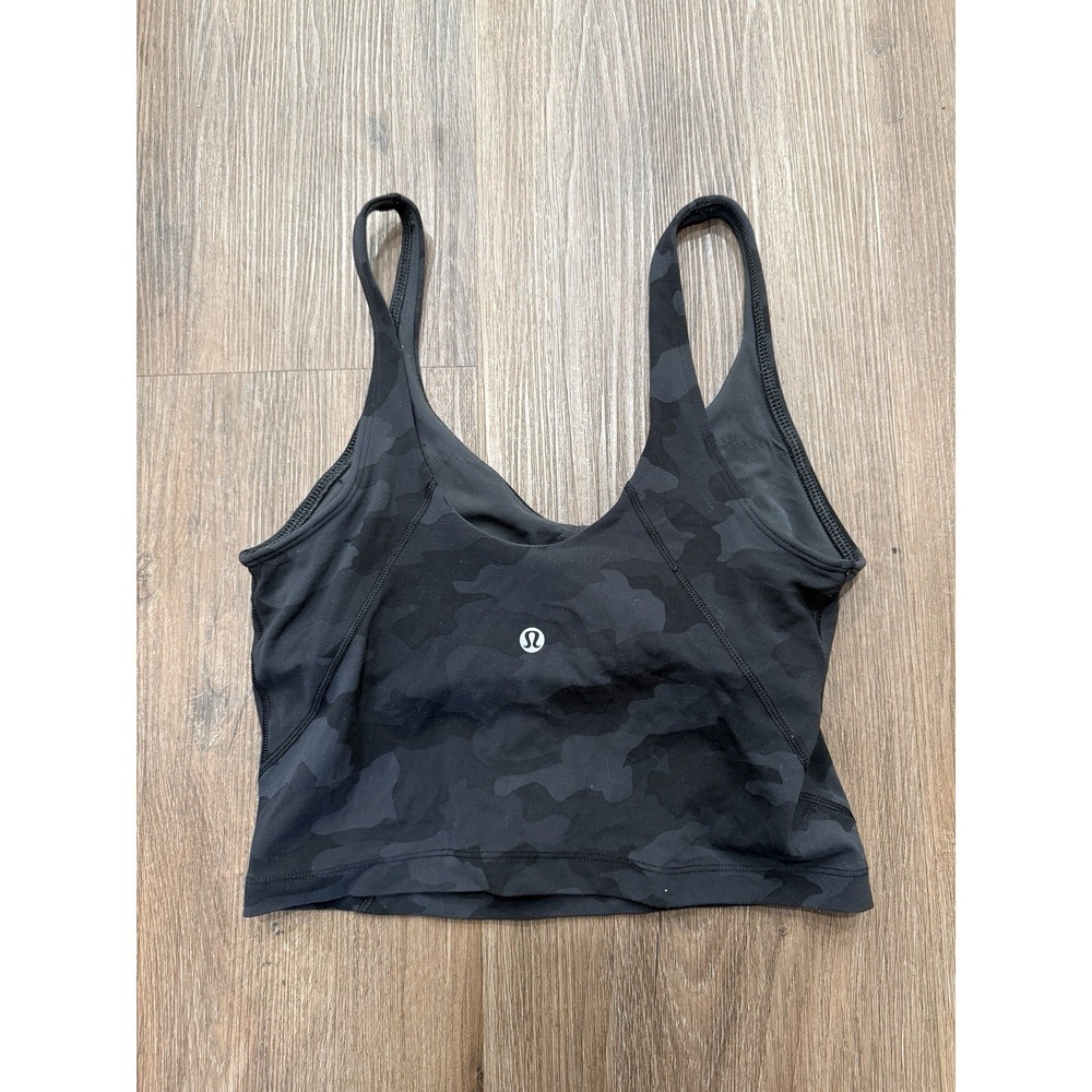 Lululemon Align Tank Top Womens 6 Heritage 365 Camo Deep Coal‎ Multi Yoga - Picture 2 of 7